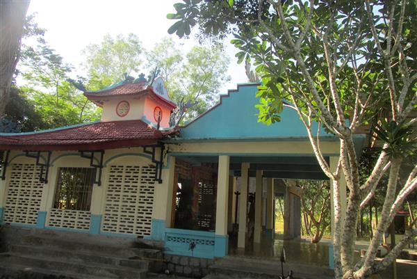 Mặt cắt hồi phải đền thờ Thái Tử